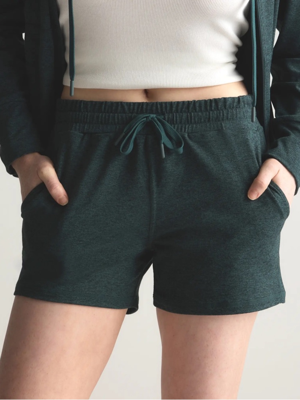 Quince Flowknit Mid-Rise Shorts Size S